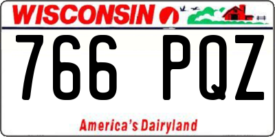 WI license plate 766PQZ