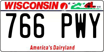 WI license plate 766PWY