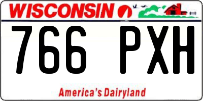 WI license plate 766PXH
