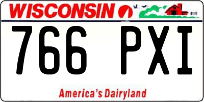 WI license plate 766PXI