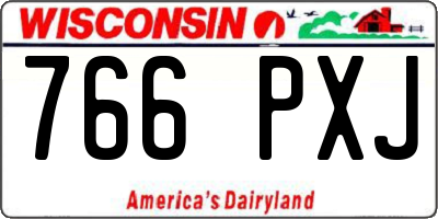 WI license plate 766PXJ