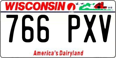 WI license plate 766PXV