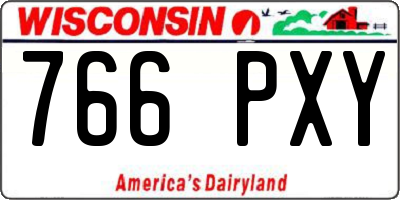 WI license plate 766PXY