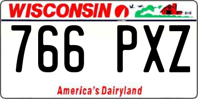 WI license plate 766PXZ