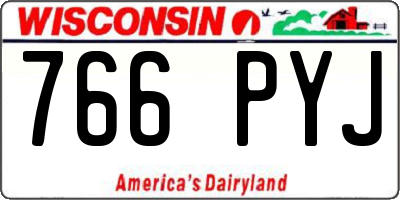 WI license plate 766PYJ