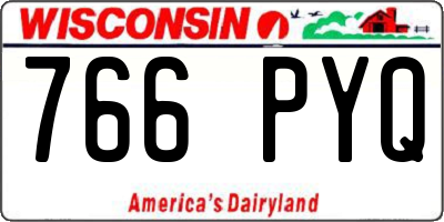 WI license plate 766PYQ