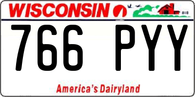 WI license plate 766PYY