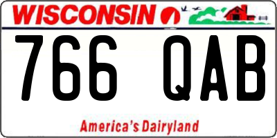 WI license plate 766QAB