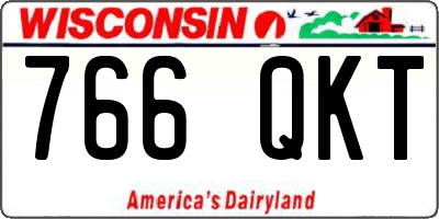 WI license plate 766QKT