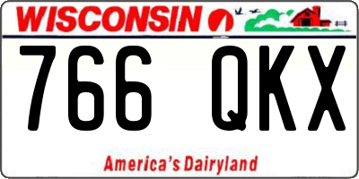WI license plate 766QKX