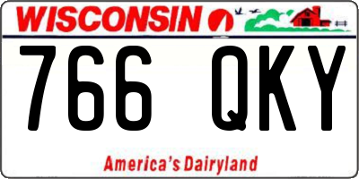 WI license plate 766QKY