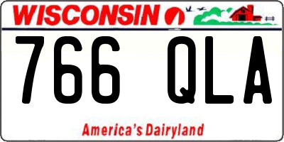 WI license plate 766QLA