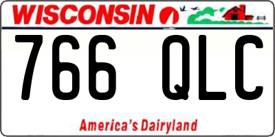 WI license plate 766QLC