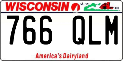 WI license plate 766QLM