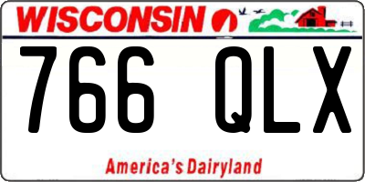 WI license plate 766QLX