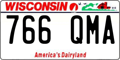 WI license plate 766QMA