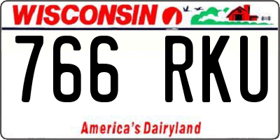 WI license plate 766RKU