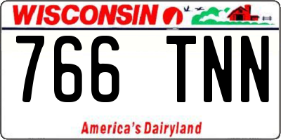 WI license plate 766TNN