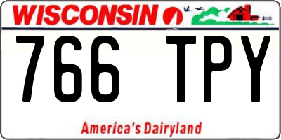 WI license plate 766TPY