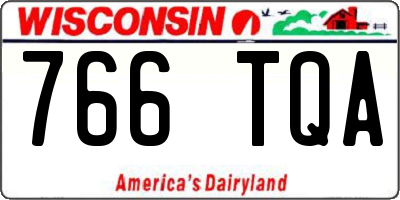 WI license plate 766TQA