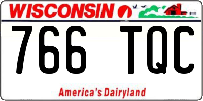 WI license plate 766TQC