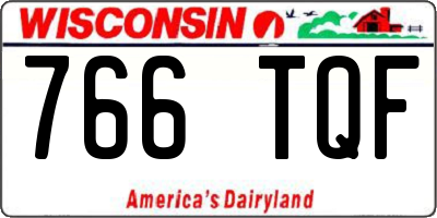 WI license plate 766TQF