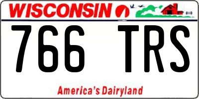 WI license plate 766TRS
