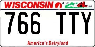 WI license plate 766TTY