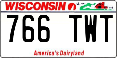 WI license plate 766TWT