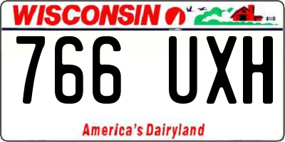 WI license plate 766UXH