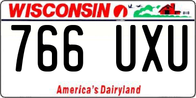 WI license plate 766UXU