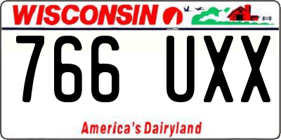 WI license plate 766UXX