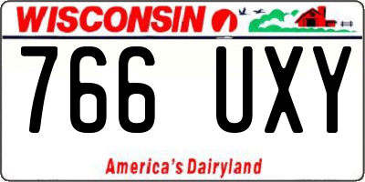 WI license plate 766UXY