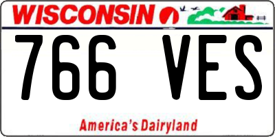 WI license plate 766VES