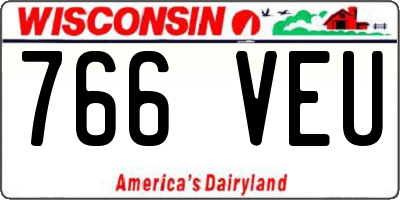 WI license plate 766VEU