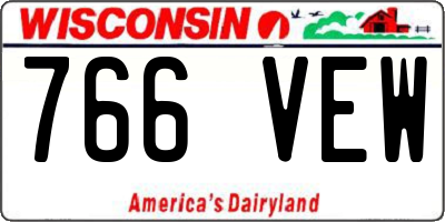 WI license plate 766VEW