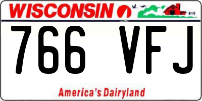 WI license plate 766VFJ