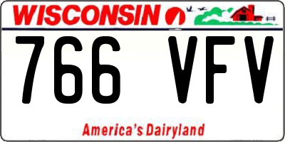 WI license plate 766VFV