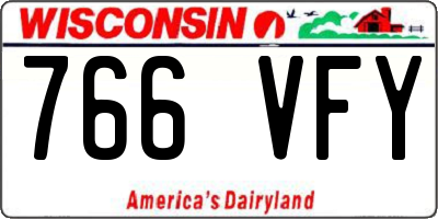 WI license plate 766VFY