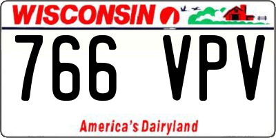 WI license plate 766VPV