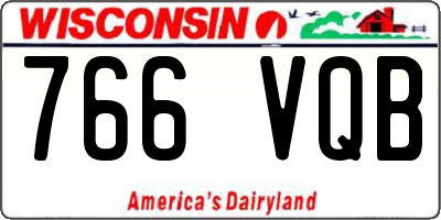 WI license plate 766VQB