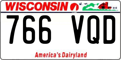 WI license plate 766VQD