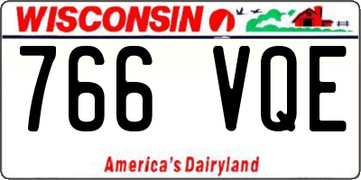 WI license plate 766VQE
