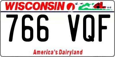 WI license plate 766VQF