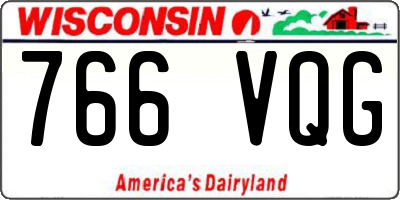 WI license plate 766VQG