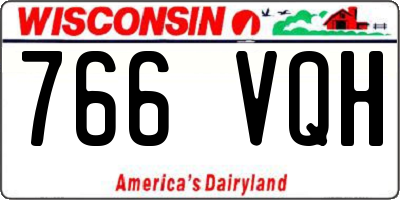 WI license plate 766VQH