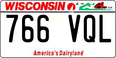 WI license plate 766VQL