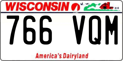 WI license plate 766VQM