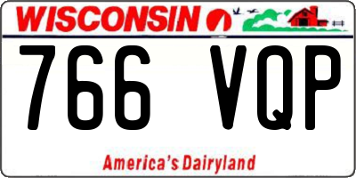 WI license plate 766VQP