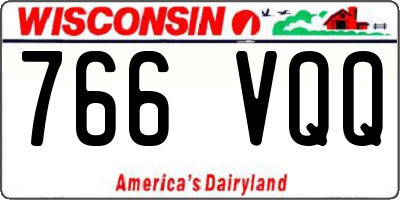 WI license plate 766VQQ